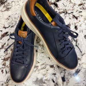 🔥 🆕 Cole Haan Men's Navy Blue and Lux Leather /Business Shoe 10M